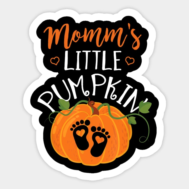 Halloween Pregnancy Shirt Mom To Be Mommy's Little Pumpkin Sticker by Fowlerbg